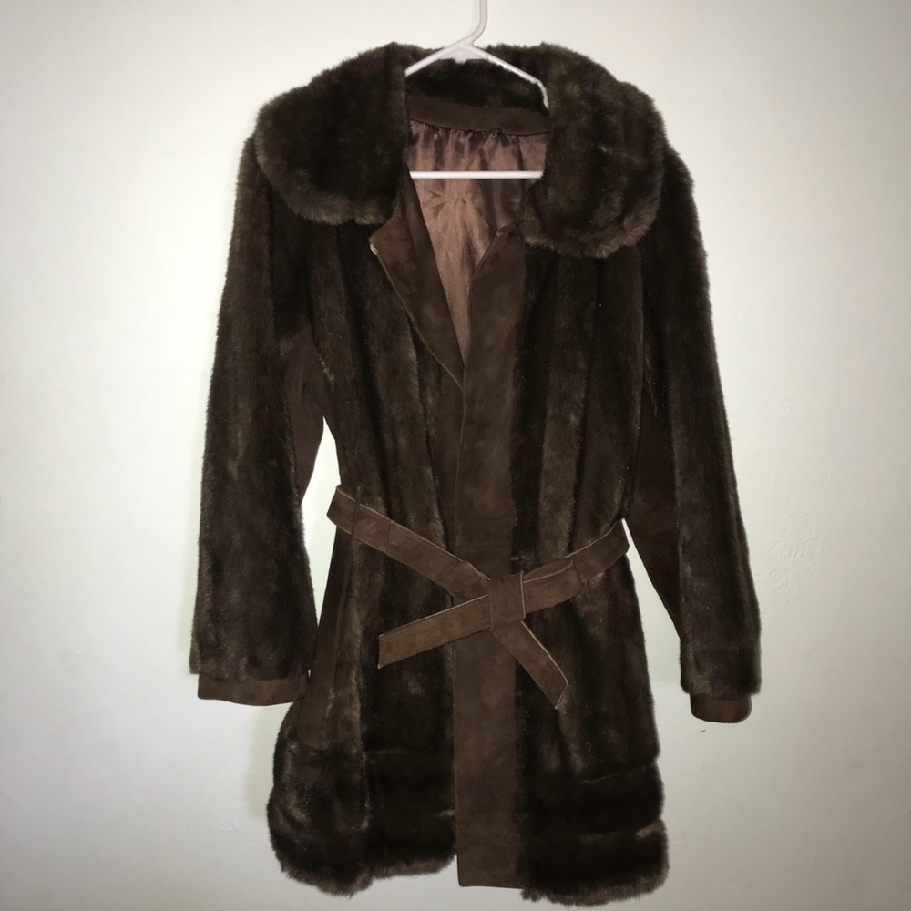 Vintage London Leathers Lilli Ann Faux Fur Coat